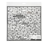 Stencil, size 30,5x30,5 cm, thickness 0,31 mm, brick wall, 1sheet
