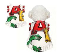 Stencil Spray ABC L Pet Apparel for Small Dogs-Cute Summer Outfit for Puppy, Soft Breathable Pet Clothes for Cat