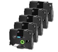 Stencil Tape 0.7 Inch 18mm 5 Pack Compatible with STE 141 Black Cartridge for Label Printer PT300