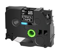 Stencil Tape 18 24 36mm STe-151 Compatible With Label Printer STe141 STe 161 Black On Clear Label Compatible With Label Printer PT-P900W E500 D600(36mm)