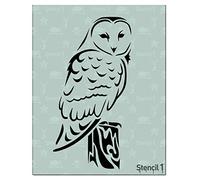 Stencil1 8.5 x 11-inch Stencil Barn Owl, Acrylic, Multicolour, 0.02x22.22x30.48 cm