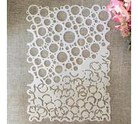 Stencils for Card Making,A4 29cm Irregular Bubble Circle Round Stencils for Painting on Wood Wall Furniture Canvas Fabric Rock Card Album Paper Scrapbook Decor