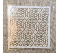 Stencils for Crafts,13cm Cube Geometric Reusable Stencils for Painting on Wood,Canvas,Floor,Wall,Tile,Fabric,Furniture,Art Projects