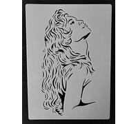 Stencils for Crafts,21x29cm Side Face Stencil for Painting on Wood Wall Door Canvas Home Décor Style 4
