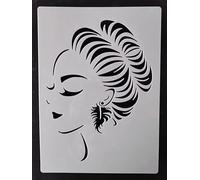 Stencils for Crafts,21x29cm Side Face Stencil for Painting on Wood Wall Door Canvas Home Décor Style 5