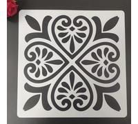 Stencils for Crafts,30x30cm Vintage Pattern Reusable Stencil Kit for Painting on Wood Wall Canvas,Plastic Template for Door Home Decoration