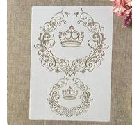 Stencils for Crafts, A4 29cm Vintage Coffee Cup Bean Reusable Plastic Templates for Wood, Wall, Fabric, Canvas, Furniture, Floor, Rock, Card Style K