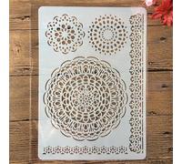 Stencils for Crafts,A4 29x21cm Peacock Feather Reusable Stencils for Painting on Wood,Wall Templates,DIY Craft Paint Template for Card Making Home Décor Style K