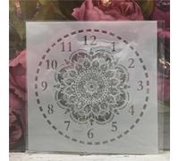 Stencils for Crafts Reusable,15x15cm Clock Flower Dial Stencils for Painting,Drawing Templates for Painting on Wood, Wall, Furniture