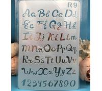 Stencils for Crafts Reusable,26cm Alphabet Letters Stencils for Painting,Drawing Templates for Painting on Wood, Wall, Furniture Style C