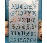 Stencils for Crafts Reusable,26cm Alphabet Letters Stencils for Painting,Drawing Templates for Painting on Wood, Wall, Furniture Style A