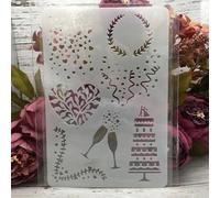 Stencils for Crafts Reusable,26x17cm Flower Leaves Line Stencils for Painting,Drawing Templates for Painting on Wood, Wall, Furniture Style 13