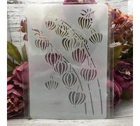 Stencils for Crafts Reusable,26x17cm Flower Leaves Line Stencils for Painting,Drawing Templates for Painting on Wood, Wall, Furniture Style 3