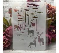 Stencils for Crafts Reusable,26x17cm Flower Leaves Line Stencils for Painting,Drawing Templates for Painting on Wood, Wall, Furniture Style 8