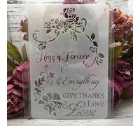 Stencils for Crafts Reusable,26x17cm Flower Leaves Line Stencils for Painting,Drawing Templates for Painting on Wood, Wall, Furniture Style 4