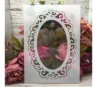 Stencils for Crafts Reusable,29x21cm A4 Mirror Oval Stencils for Painting,Drawing Templates for Painting on Wood, Wall, Furniture