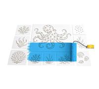 Stencils for Crafts Reusable 35cm Animal Reusable Mural Drawing Template | Sea Fish Stencil For Rock Cake Decorating Card Making Garden Home 35cm PVC Journaling Scrapbooking Drawing Art