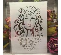 Stencils for Crafts Reusable,A4 29cm Brick Wall Window Stencils for Painting,Drawing Templates for Painting on Wood, Wall, Furniture Style C
