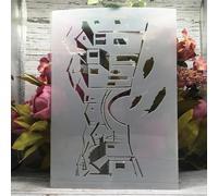 Stencils for Crafts Reusable,A4 29cm Chinese Water Town Stencils for Painting,Drawing Templates for Painting on Wood, Wall, Furniture