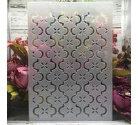 Stencils for Crafts Reusable,A4 29cm Geometry Wave Line Stencils for Painting,Drawing Templates for Painting on Wood, Wall, Furniture Style A