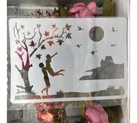Stencils for Crafts Reusable,A4 29cm Maple Lover Lakeside Stencils for Painting,Drawing Templates for Painting on Wood, Wall, Furniture Style A