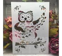 Stencils for Crafts Reusable,A4 29cm Moon Road Tree Night Stencils for Painting,Drawing Templates for Painting on Wood, Wall, Furniture Style G