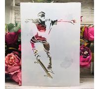 Stencils for Crafts Reusable,A4 29cm Skateboard Sports Stencils for Painting,Drawing Templates for Painting on Wood, Wall, Furniture