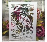 Stencils for Crafts Reusable,A4 29cm Stand Crane Bird Stencil for Wall Home Décor,Great for Creating DIY Art Projects