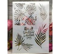 Stencils for Crafts Reusable,A4 Leaves Words Stencils for Painting,Drawing Templates for Painting on Wood, Wall, Furniture Pattern A