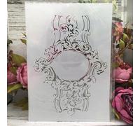 Stencils for Crafts Reusable,A4 Paris Flower Edge Stencils for Painting,Drawing Templates for Painting on Wood, Wall, Furniture Style C