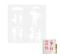 Stencils for Crafts, Reusable Stencil for Drawing Couples, Artistic Stencils, for Canvas, Paper, Furniture, Wall, Fabric, Floor, Window