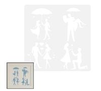 Stencils for Crafts | Reusable Stencils for Couples - Reusable Stencils | for Decorating Wooden Wall Fabric Tile Paper Floor Window Canvas Album