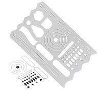 Stencils for Journaling - Advertising Design Ruler, Geometry Drawing Tool Ruler, Stainless Steel Drawing Stencils Bookmarks, for Students, Kids, Measurement, Tracing, Instruction, School, Adult