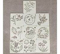 Stencils for Painting,10Pcs 14cm Birds Dove Flowers Deer Ballet Reusable Stencils for Painting on Wood,Canvas,Rock,Fabric,Floor,Tile,Wall Art Home Decor