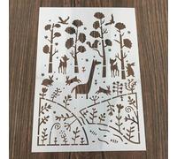 Stencils for Painting,3Pcs A4 29x21cm Ocean World Girl Deer Stencil for Painting on Wood,Wall,Canvas,Fabric,Rock,Sign,DIY Craft Art Projects