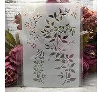 Stencils for Painting, 7 x 10.2 Inch, Flower Square Frame Reusable Plastic Hollow Painting Stencil Templates for DIY Wood Wall Home Decor Craft Style K