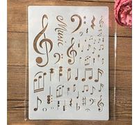 Stencils for Painting,A4 29cm Music Notes Stencils for Painting on Wood,Stencils for Crafts Reusable,Letter Stencils,Wall Art Home Decor