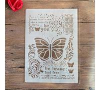Stencils for Painting,A4 29x21cm Animal Butterfly Stencil for Painting on Wood,Wall,Canvas,Fabric,Rock,Sign,DIY Craft Art Projects Pattern A