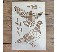 Stencils for Painting,A4 29x21cm Animal Peace Dove Stencil for Painting on Wood,Wall,Canvas,Fabric,Rock,Sign,DIY Craft Art Projects