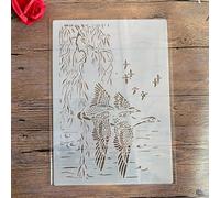 Stencils for Painting,A4 29x21cm Animal Swan Stencil for Painting on Wood,Wall,Canvas,Fabric,Rock,Sign,DIY Craft Art Projects