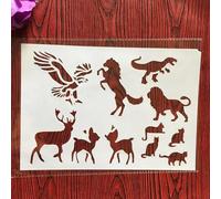 Stencils for Painting,A4 29x21cm Animal World Stencil for Painting on Wood,Wall,Canvas,Fabric,Rock,Sign,DIY Craft Art Projects