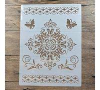 Stencils for Painting,A4 29x21cm Flower Butterfly Stencil for Painting on Wood,Wall,Canvas,Fabric,Rock,Sign,DIY Craft Art Projects