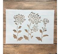 Stencils for Painting,A4 29x21cm Flowers Stencil for Painting on Wood,Wall,Canvas,Fabric,Rock,Sign,DIY Craft Art Projects Pattern M
