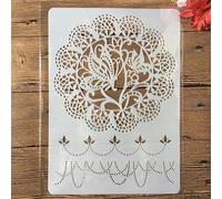 Stencils for Painting, A4 29x21cm Girl Perfume Car Chinese Words Reusable Stencils for Painting on Wood Canvas Furniture Floor, DIY Art Supplies Décor Style 2