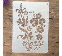 Stencils for Painting,A4 29x21cm Morning Glory Stencil for Painting on Wood,Wall,Canvas,Fabric,Rock,Sign,DIY Craft Art Projects