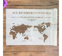 Stencils for Painting,A4 29x21cm Size World Map Stencil for Painting on Wood,Wall,Canvas,Fabric,Rock,Sign,DIY Craft Art Projects