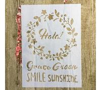 Stencils for Painting,A4 29x21cm Smile Sunshine Stencil for Painting on Wood,Wall,Canvas,Fabric,Rock,Sign,DIY Craft Art Projects