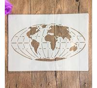 Stencils for Painting,A4 29x21cm World Map Stencil for Painting on Wood,Wall,Canvas,Fabric,Rock,Sign,DIY Craft Art Projects