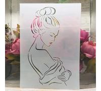 Stencils for Painting on Wood,A4 29cm Fashion Girl Sexy Templates for Drawing Card Making,Reusable Stencils for Canvas Furniture Paper Crafts
