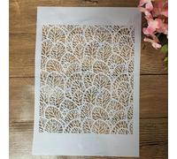 Stencils for Painting on Wood,A4 29cm Leaf Geometry Reusable Drawing Templates Stencils for Painting on Wall,Card Making Supplies,Home Décor Style J